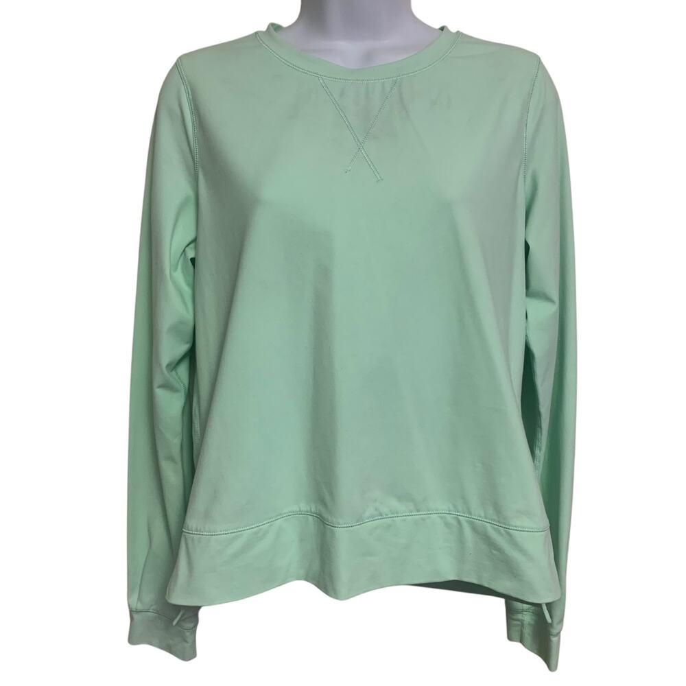 Lululemon Run Warmup Crew Neck Top Back Zip Womens Size 8